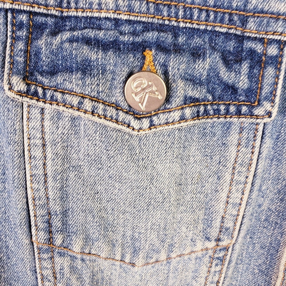 Calvin Klein Jeans Women Denim Jacket Size Large - Picture 5 of 6